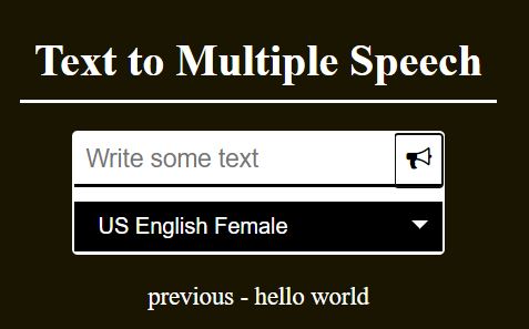 text to multiple speech
